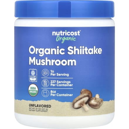 Biologisch Shiitake Champignonpoeder, Ongezoet, 227G(8oz)