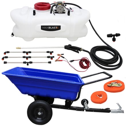 ATV-aanhanger en sproeier - 295 kg laadvermogen - 60 l - 6 sproeiers
