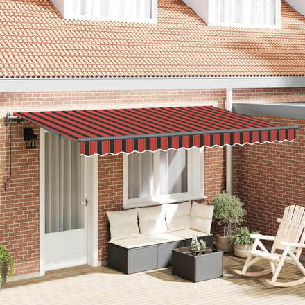 vidaXL - Uitschuifbare - luifel - Oranje - 350 - x - 200 - cm - Stof