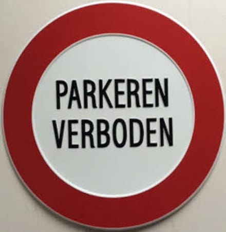 Parkeren Verboden Bord / 24 cm / Aluminium