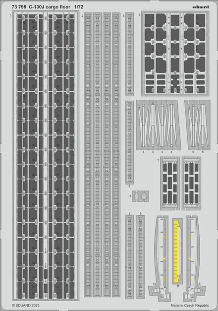 Eduard Modelbouwdecoratie - 73795 C-130J vrachtruimvloer - Photo-etch
