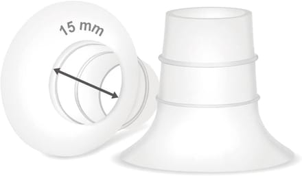 15mm Flens Inzetstuk voor Draagbare Borstkolven - Compatibel met Elvie & Medela Flex