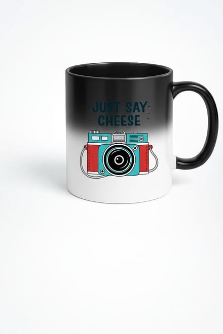 Magic Mug - "Just Say Cheese" Camera Ontwerp - Warmtegevoelige Mok
