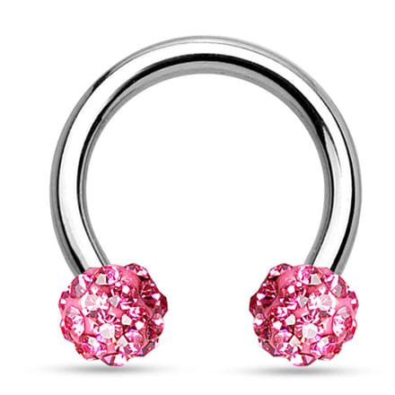 Piercing horseshoe ferido 1.2x10 - roze - LMPiercings