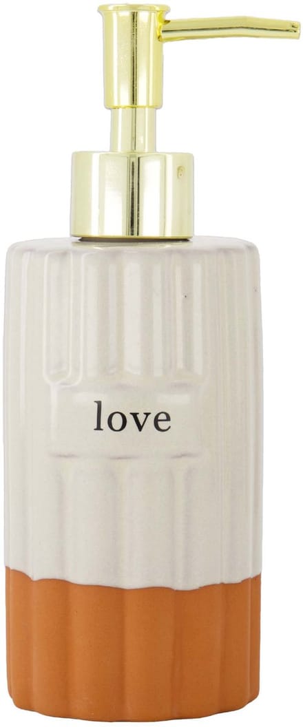 Zusss Zeepdispenser Terracotta Love Terracotta Off White