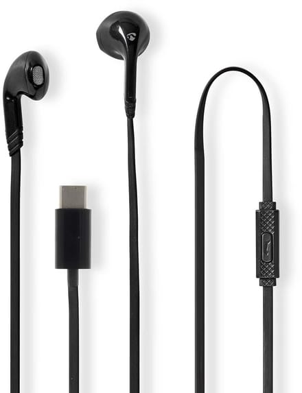 Nedis Bedrade Koptelefoon – USB-C – Microfoon & Volumeregeling – Zwart