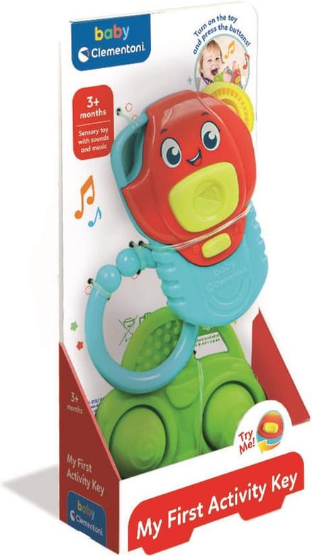 Clementoni - Baby speelgoed - Bijtbare Sleutelhanger - Met geluid - vanaf 3 maanden
