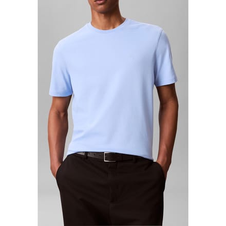Calvin Klein Ss Supima Chest Embroidery Tee Placid Blue Größe: L | Basic T-Shirts Outlet | Herren | Blau
