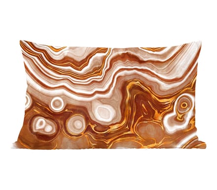 Sierkussens - Kussentjes Woonkamer - 60x40 cm - Goud - Agaat geode - Stenen - Bruin