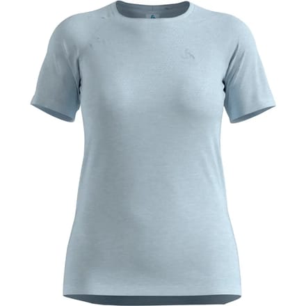 Odlo Odlo T-shirt crew neck s/s ESSENTIAL SEAMLESS BLAUW - Maat L
