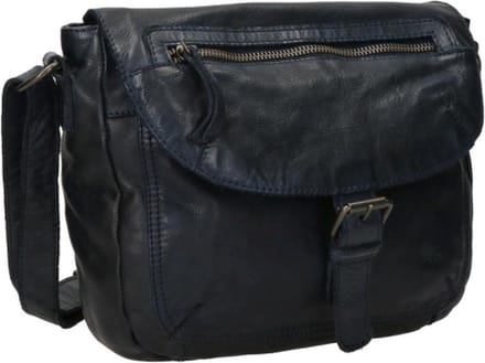 Bear Design Medium Crossbodytas / Schoudertas Dames - Leer - Mattea - Blauw
