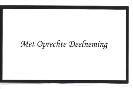 Wenskaart Condoleancekaarten Rouwkaarten 24 stuks.