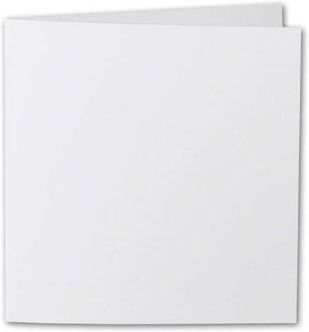 25 Luxe Vierkante Vouwkaarten Wit 155x155mm 220g/m² Ribbelstructuur