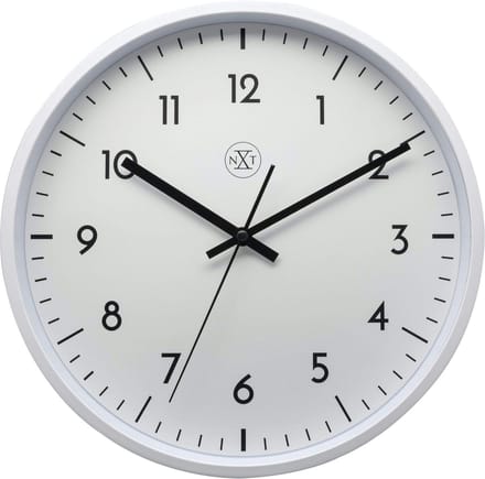 nXt Easy Big – Wandklok – 30 cm – Plastic – Wit – Stil