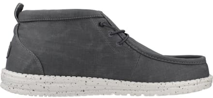 HEYDUDE - Wally Mid Canvas Heren Instappers Grey - Maat 43