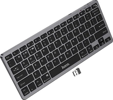 Hoco - Draadloos Toetsenbord - QWERTY - voor Mac, Windows, iPad & Tab - Zwart