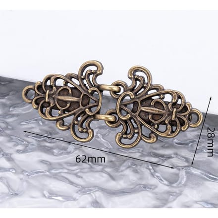 1 paire de clips à pression pour accessoires, boucle rétro, cardigan, chemisier, boutons d'écharpe mignons bronze