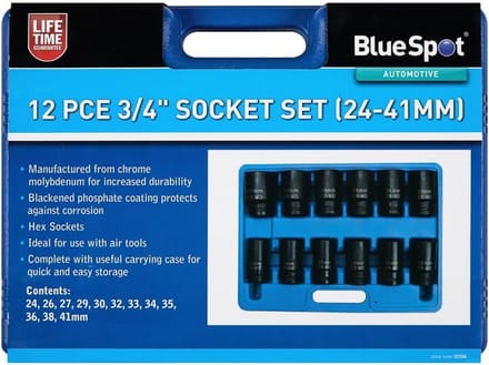 Slagdoppen Set - Dopsleutel Set - Mechanisch Werk - Chroom Molybdeen Staal - 24-41 mm - Zwart