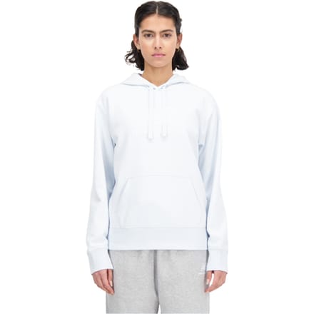 New Balance Stacked Oversized Hoody Vrouwen Blauw