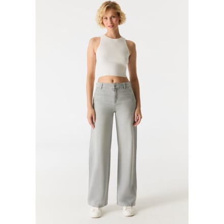 COJ - Maxine - Wide Leg Jeans - Light Grey