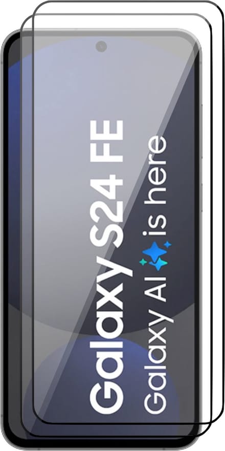 Screenprotector geschikt voor Samsung Galaxy S24 FE - 2x Volledig Dekkend Glas Screen Protector
