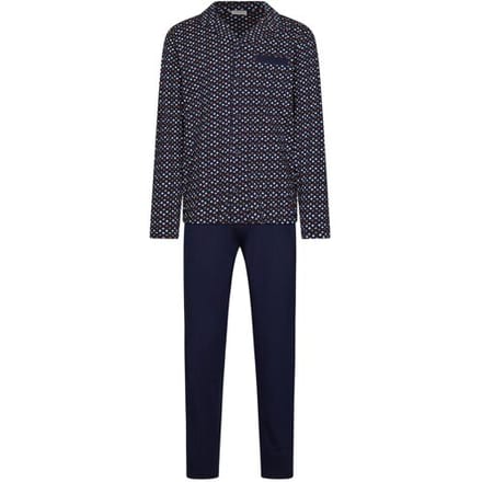Pastunette - Pyjama - Cabana - Katoen - Blauw - Doorknoop - Maat S