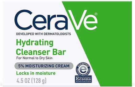 CeraVe Hydrating Cleanser Bar - 5% Moisturizing Cream - Douchezeep - Lichaam & Gezicht - 128g