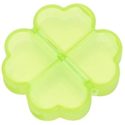 Boîte à herbes Steve Green 4 compartiments avec conception d'ouverture indépendante pour boîte de rangement pour petits objets vert