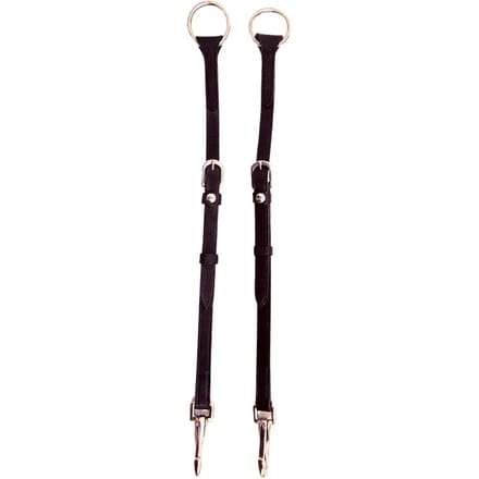 Leren martingaalvork Silver Crown