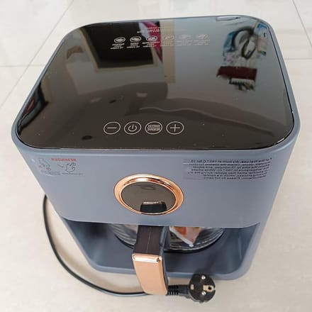 Airfryer Oven - Heteluchtfriteuse - Gezond Koken - Spraakbesturing - 4L Capaciteit - Blauw