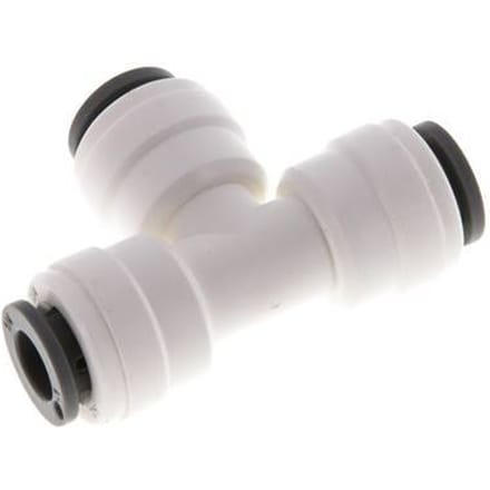 1/4'' T-koppeling POM Insteekfitting FDA EPDM [2 Stuks]