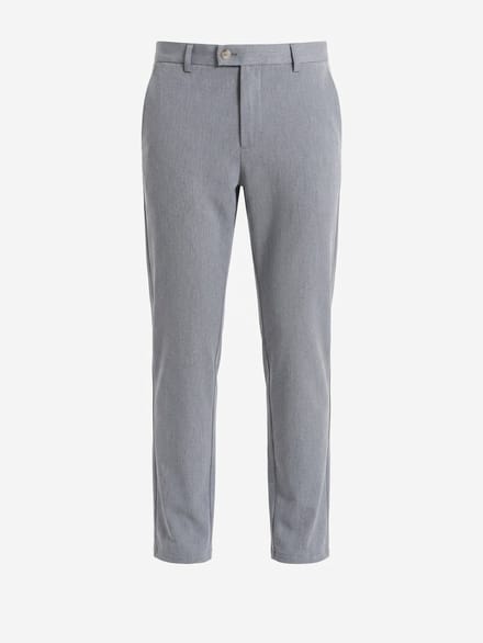OMBRE Broek - Slim Fit - Rits - Effen Lichtgrijs L