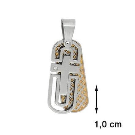 Blinx Jewels Stalen Hanger Plaatje Kruis
