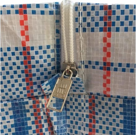MixMamas Big Shopper Boodschappentas - 55 x 65 cm - Set van 2 - Blauw