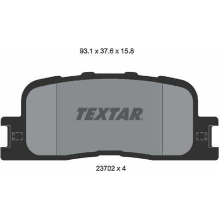 Remblokset TEXTAR 2370201, achter