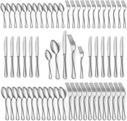 CLVP® Bestekset 12 Persoons - Vaatwasserbestendig - RVS - Zilver