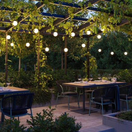 Paulmann 94910 Lichtketting Kogel Buiten Aantal lampen 6 Warmwit Verlichte lengte: 5.8 m Dimbaar