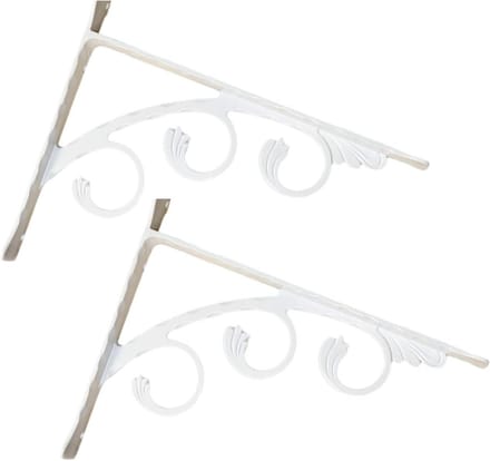 Plankdragers Set - Wandsteunen Houder - Opbergen Decoratie - Aluminium Legering - 200 x 160mm - Wit
