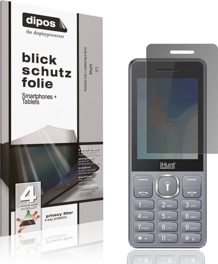 dipos – Matte Privacy Screenprotector geschikt voor iHunt i11 | Anti-Spy Beschermfolie