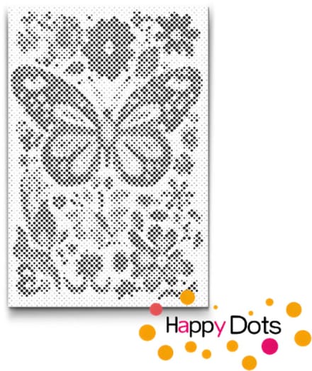 HappyDots DOT Painting Bloemen met Vlinders 15