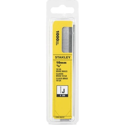Stanley Afwerknagels (brads) Gegalvaniseerd 10mm - Type J 18ga - 1000 Stuks