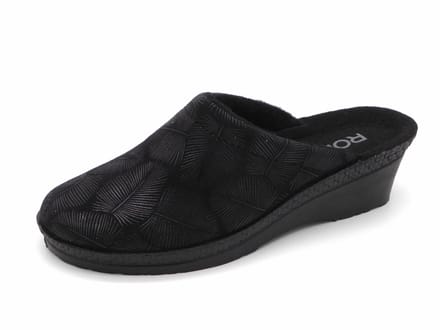 Rohde -Dames - zwart - pantoffels - maat 38