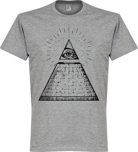 Alziend Oog T-Shirt - Grijs - XXL