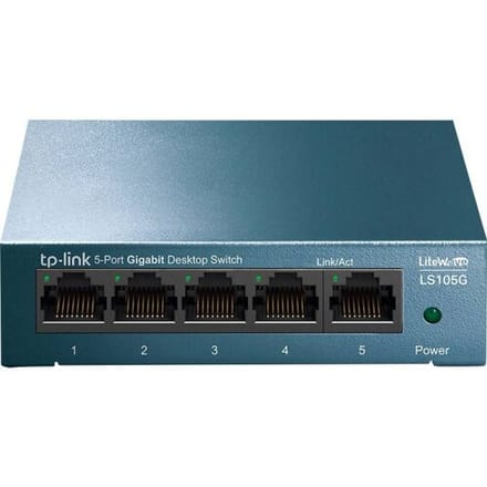 LS105G TP-Link LiteWave LS105G - Switch - unmanaged Netwerk switch 5 poorten