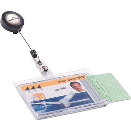 Durable 822419 Naamplaatje 8224 (b x h) 54 mm x 85 mm jojo, drukknopkoord 10 stuk(s)