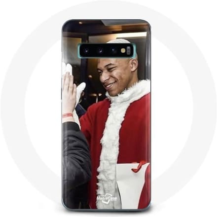 Coque pour Samsung Galaxy S10 Mbappé Foot Joyeux noël