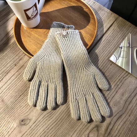 Without Lemon - Dames Winter Handschoenen - Knitted - Acrylic - Warm - Comfort - One Size - Khaki