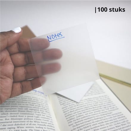 Knaak Transparante Notitie Notes - Vierkant - Waterdicht - Doorschijnend - 76 x 76 mm - 100 stuks