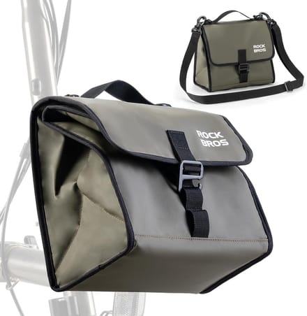 Fietstas Stuurtas - Voortas Bagage - Vouwfiets Brompton - Verstelbare Schouderriem - 4-7 Liter - Bruin