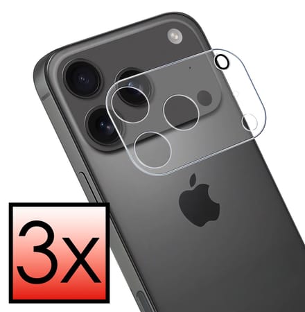 Camera Lens Protector - 3 Stuks - Geschikt voor Apple iPhone 17 Pro - Camera Screenprotector - Beschermglas - Gehard Glas - Tempered Glass - Screen Protector